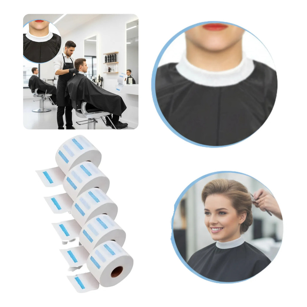 Kit 5 Rolos Gola Higiênica Protetor De Pescoço 500 Unidades