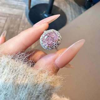 anel de namoro anel Super Flash rosa pombo ovo anel feminino luz luxo índice dedo anel nicho Design ajustável cauda anel