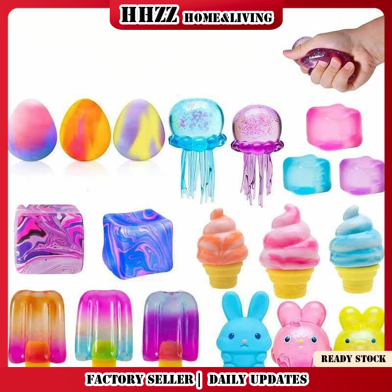 Squishy De Picolé Gradiente Brilhante , Brinquedo Portátil Em Forma De Sorvete Para Crianças , Prêmio De Sala De Aula