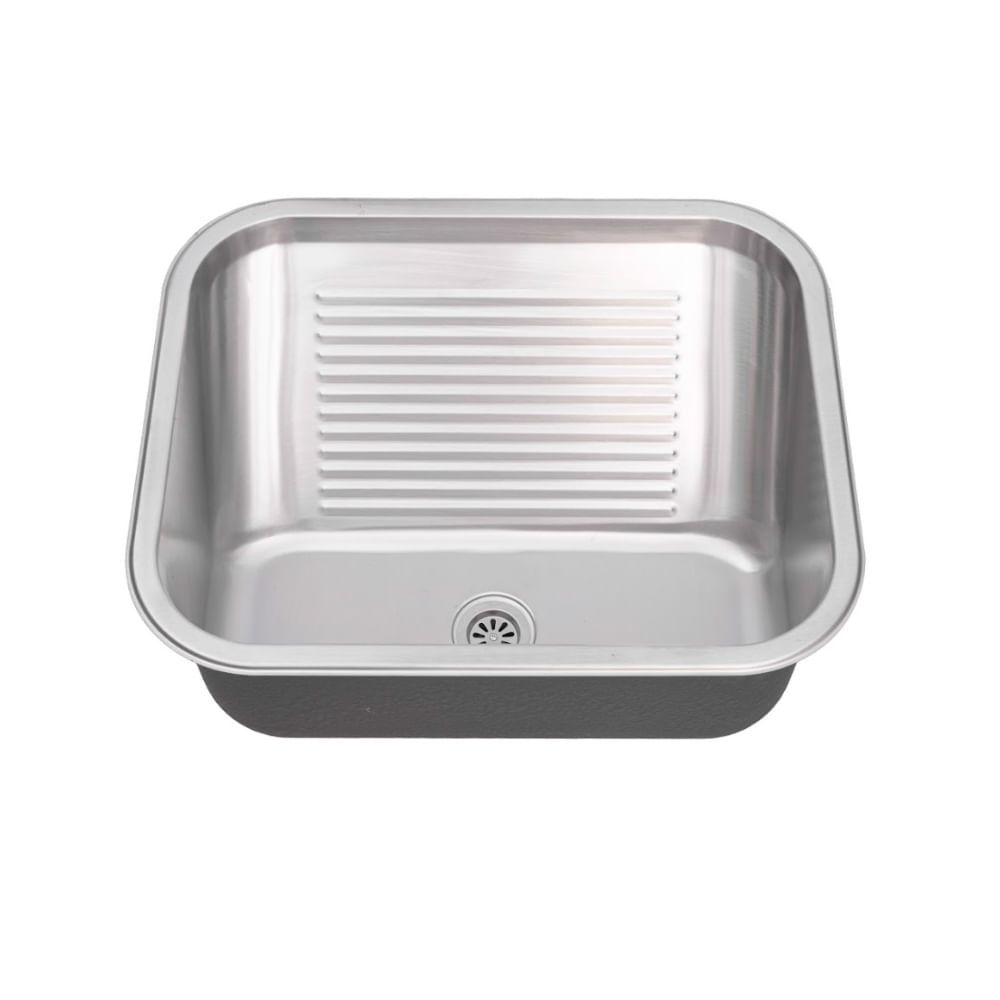 Tanque De Encaixe Viena Aco Inox Polido 55x45x22cm - Levo