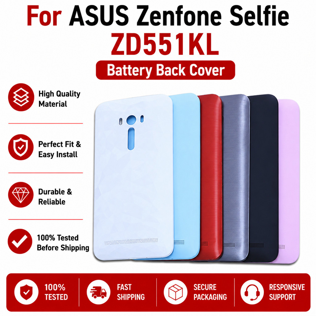 Tampa Traseira Da Bateria Para ASUS Zenfone Selfie ZD551KL Substituição Porta Com Botões Laterais