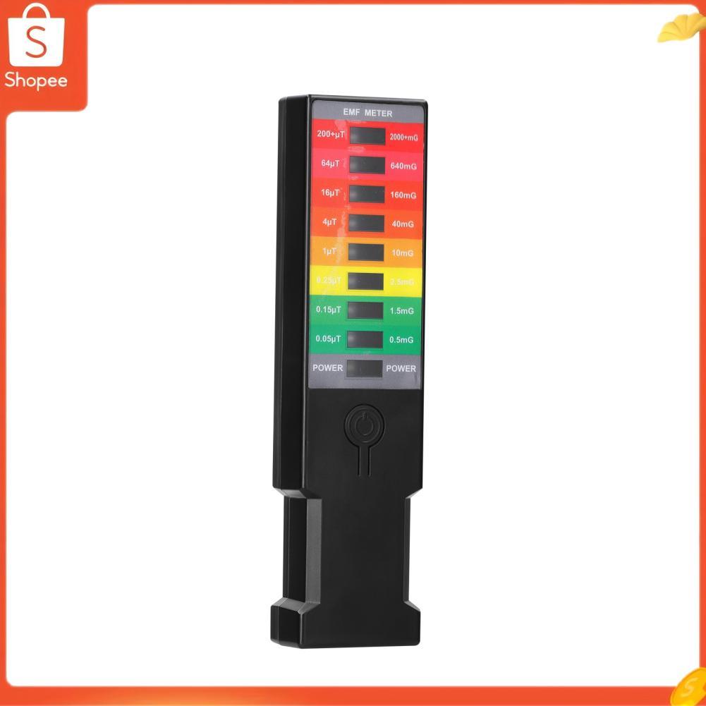 Hap campo eletrônico portátil emf gauss medidor portátil campo magnético casa detector elétrico elétrico ambiental 9 led