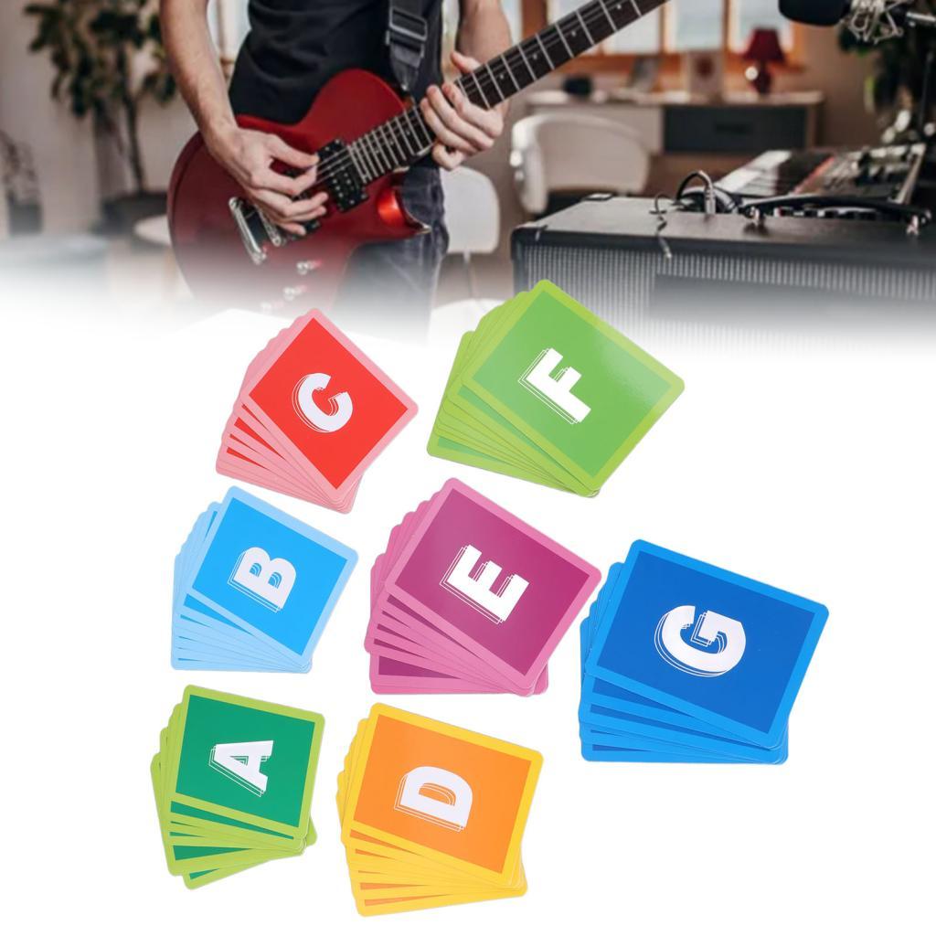 Cartões de acordes de guitarra, papel de arte, cartão de acordes elétrico, 49 folhas de longa duração para prática