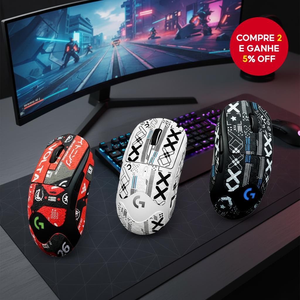 Filme de aderência para Logitech GPW Gen 2, antiderrapante e à prova de suor, protetor para G PRO X SUPERLIGHT.