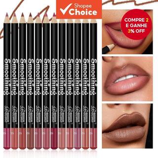 Conjunto De Delineador Labial De Doze Cores , De Longa Duração , À Prova De Manchas , Fácil De Aplicar , Resistente A Tr