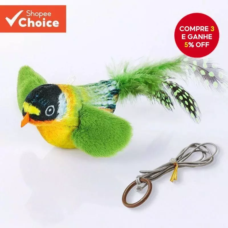 Brinquedo Interativo De Pelúcia Para Pássaros Gatos , Som Mastigar , Morder , Suprimentos
