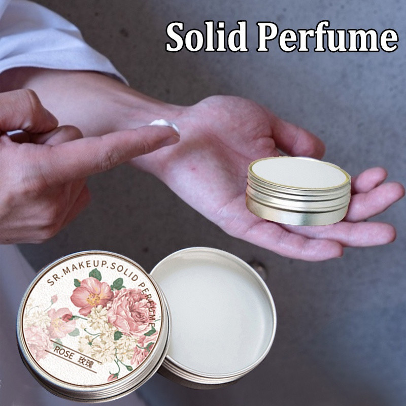 Perfume Sólido Feminino Portátil, Bálsamo Sólido de Longa Duração, Fragrância Fresca e Elegante, Desodorante Corporal