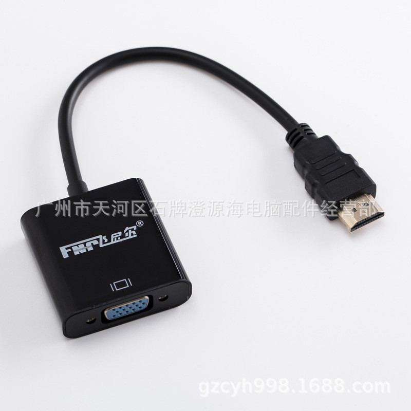 Adaptador de cabo conversor Feniel HDMI para VGA com Chip com cabo de exibição de cabo de áudio hd para VGA