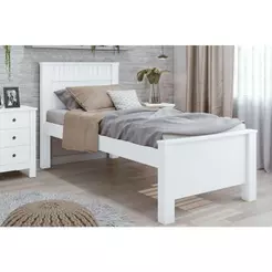 Cama Solteiro Athenas Branco - Lopas
