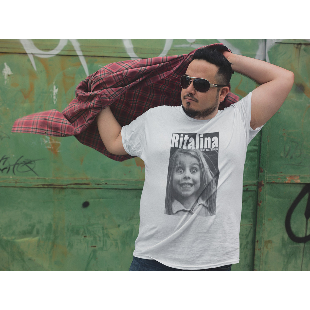 Camiseta Basica Plus Size Streetwear Meme Ritalina Is My Best