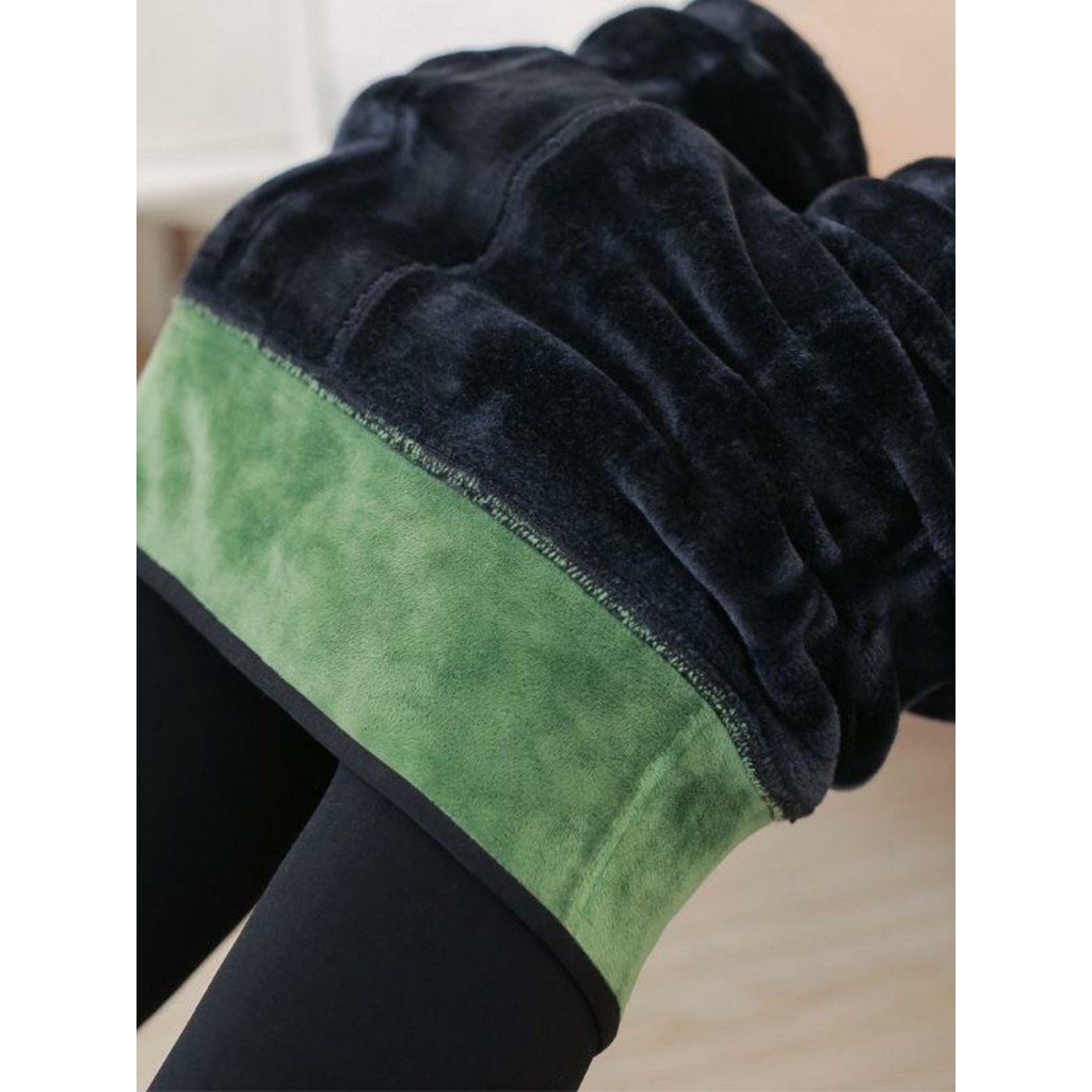 350-550g inverno náilon cintura proteção Leggings mais veludo engrossado macacão exterior usar cintura alta calças quent