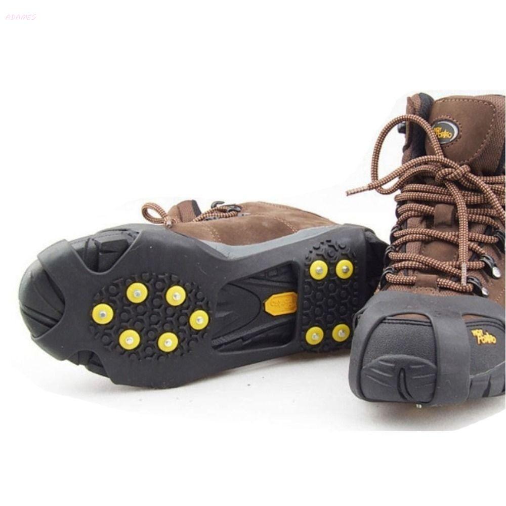 ADAMES Sapatos Spikes Cobre Grampos De Crampon De Neve Antiderrapante Inverno Sílica gel Pregos De Aço De Aderência Ao S