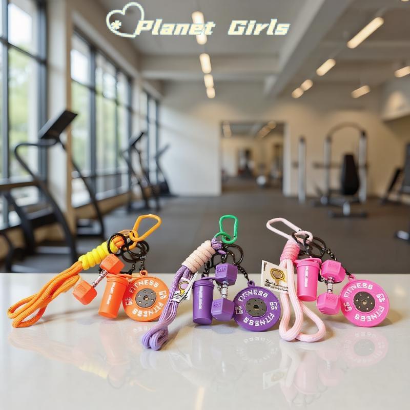 haostone Criativo Mini Série De Fitness Placas De Barra Chaveiro Com Bule Kettlebells Em Forma De D Simulação Halteres C