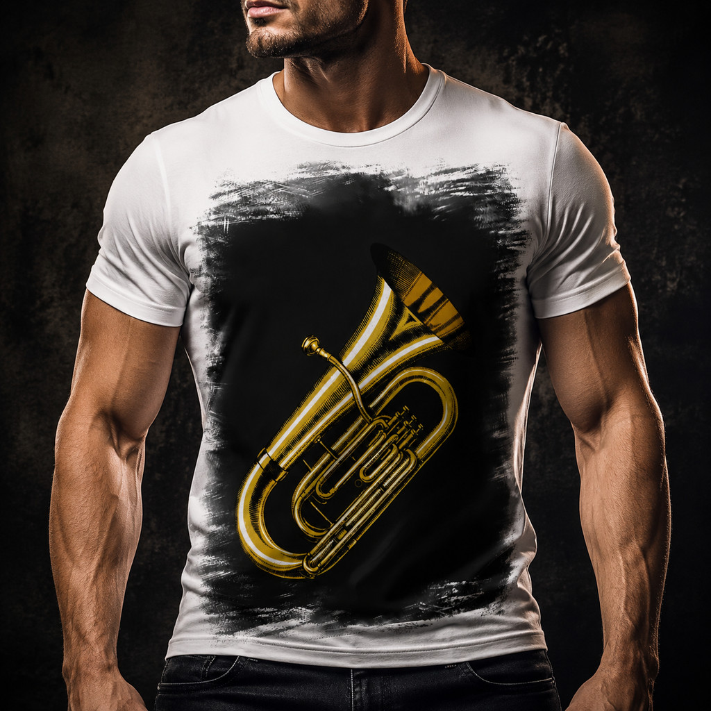 Camiseta Instrumento Metal Tuba Bombardão Ref 01 - Dicelli