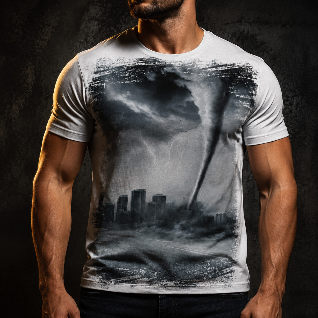 Camisa Camiseta Masculina FURACÃO  CICLONE Desastres naturais natureza ref 02