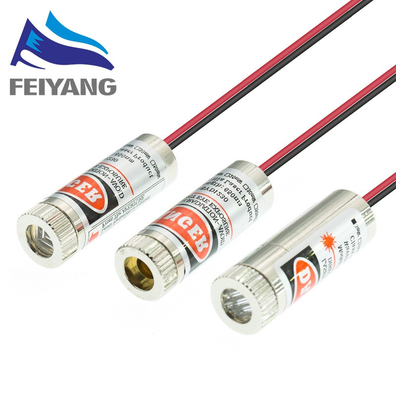 650nm 5mW Ponto Vermelho/Linha/Módulo De Laser Cruzado Cabeça Lente De Vidro Foco Focalizável De Diodo Ajustável Classe