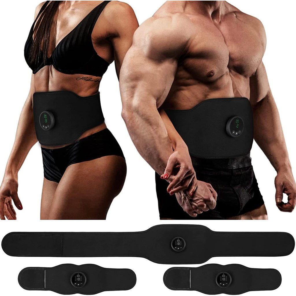 Novo produto pronto estoque cinto muscular abdominal cinto de massagem preguiçoso Fitness abdominal remendo muscular abd