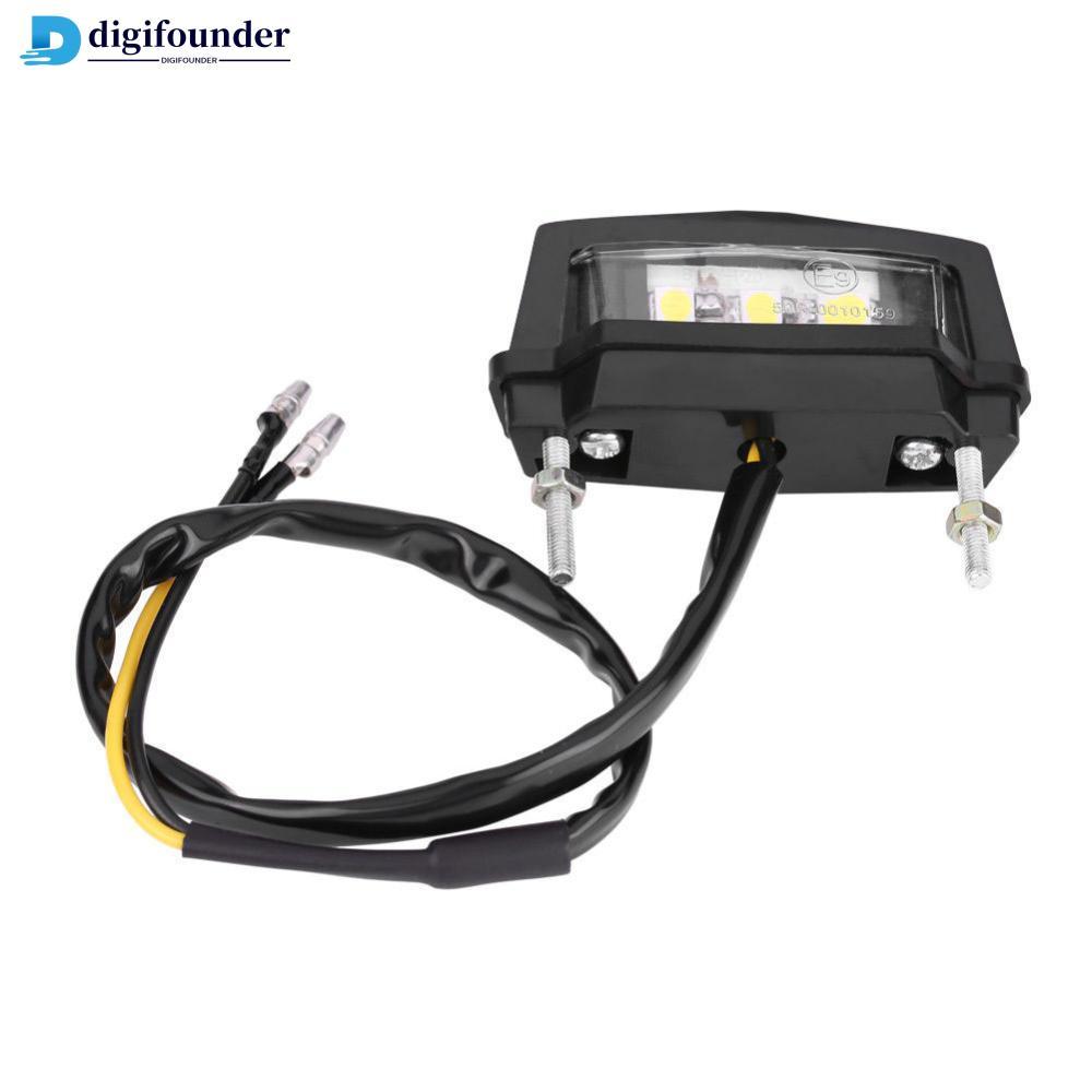 DIGIFOUNDER 1Pc 3 LED Lanterna Traseira Da Motocicleta Luz Placa De Freio Identificação C1R2
