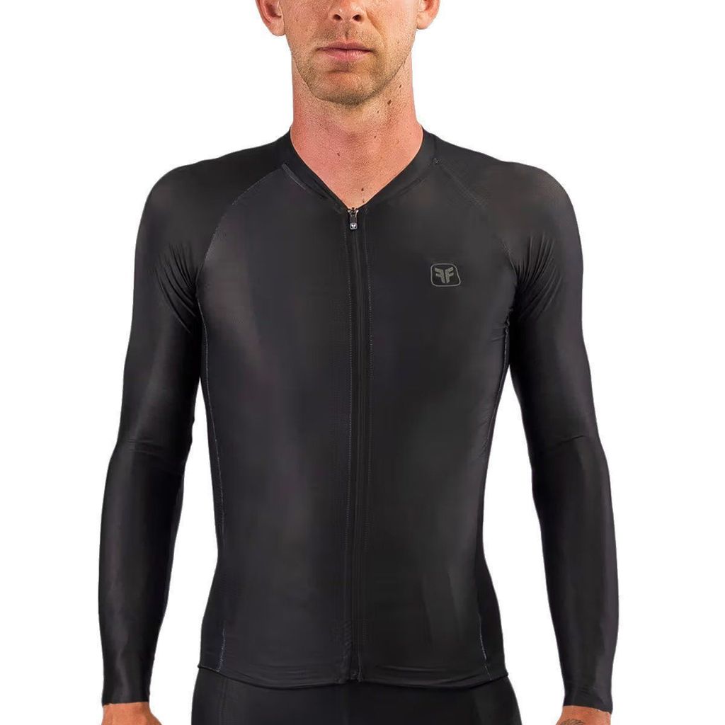 Camisa de Ciclismo Free Force Training Manga longa Preta