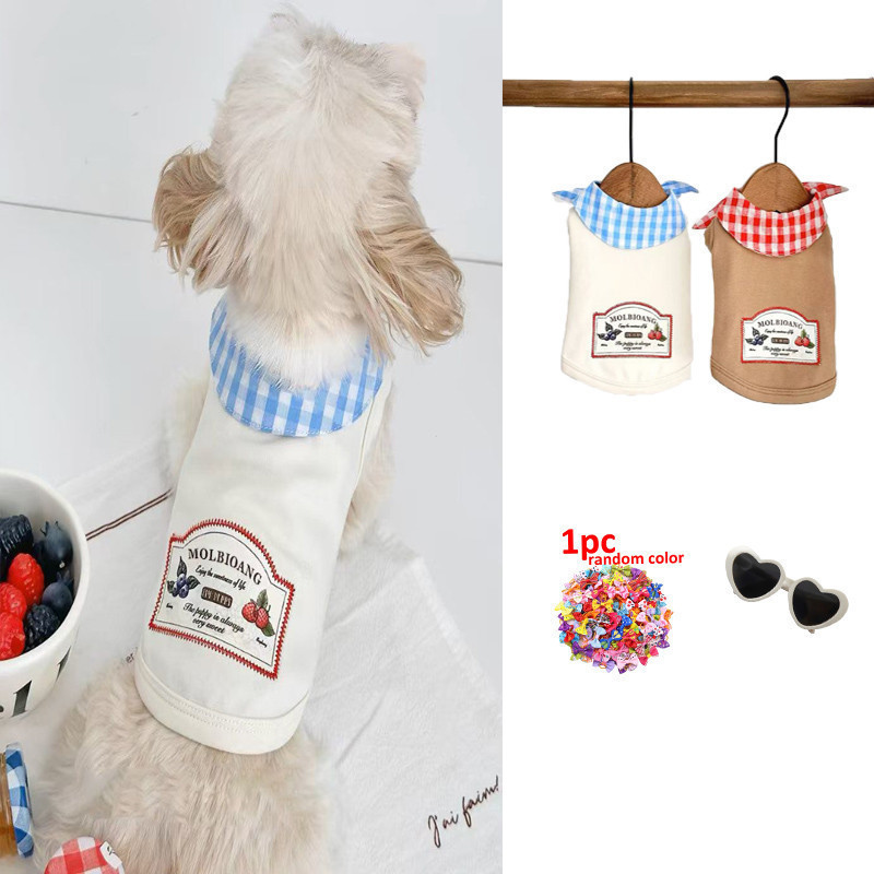 Roupa De Verão Para Cachorro Shih Tzu , Camisa Polo Respirável , Roupas Fofas Animais De Estimação , Colete De Gato Da M