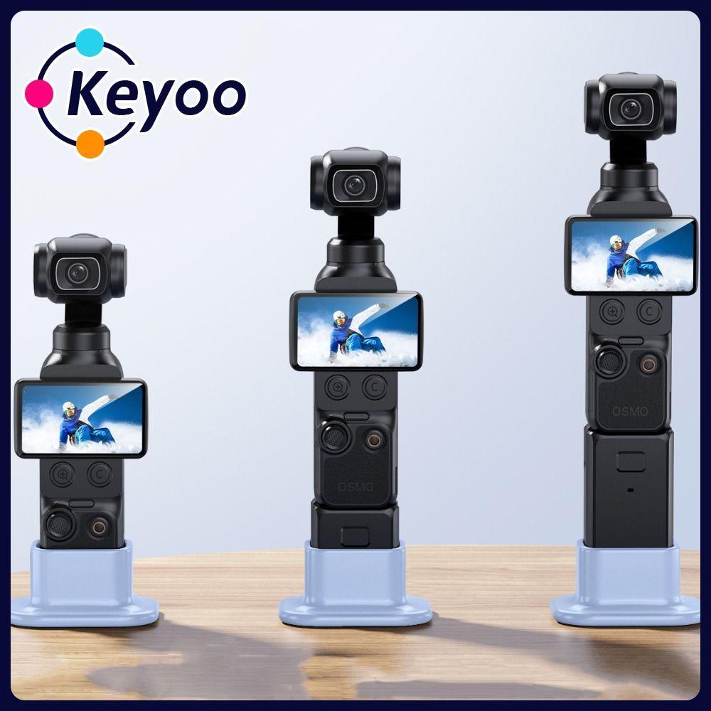 KEYOO Base de Mesa Antiderrapante de Silicone para DJI Osmo Pocket 4/3 - Suporte Leve e Portátil para Câmera Gimbal