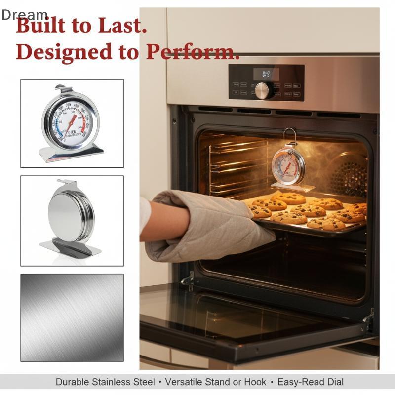 < Dream > Termógrafo De Forno Inoxidável 300 ° C Stand Up Mini Medidor De Temperatura Mostrador Preciso Para Grelhar Tor
