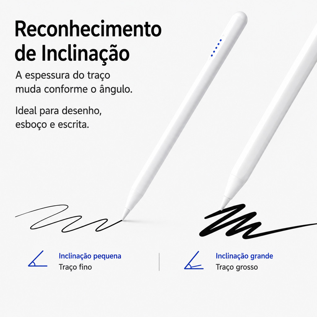 Caneta Stylus Universal Recarregável USB para iPad iPhone Android Tablet Alta Precisão