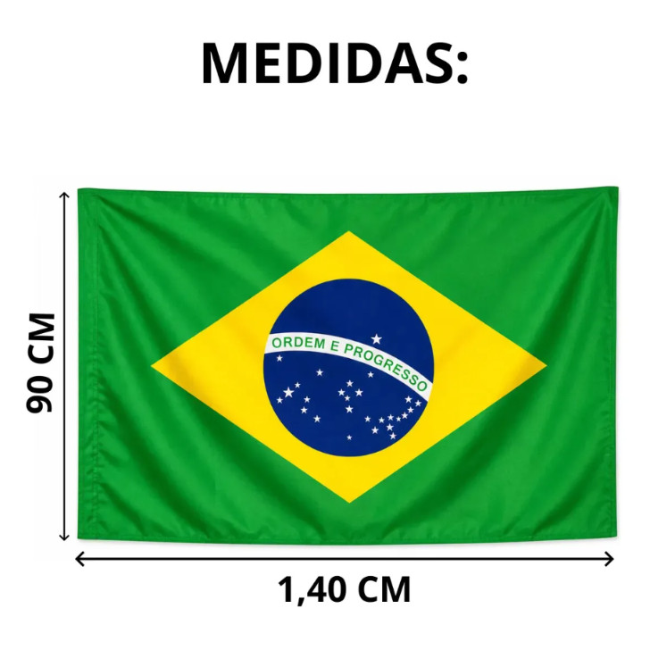 Bandeira Do Brasil 90x140cm Com Bainha Para Haste Copa Jogos Brasil