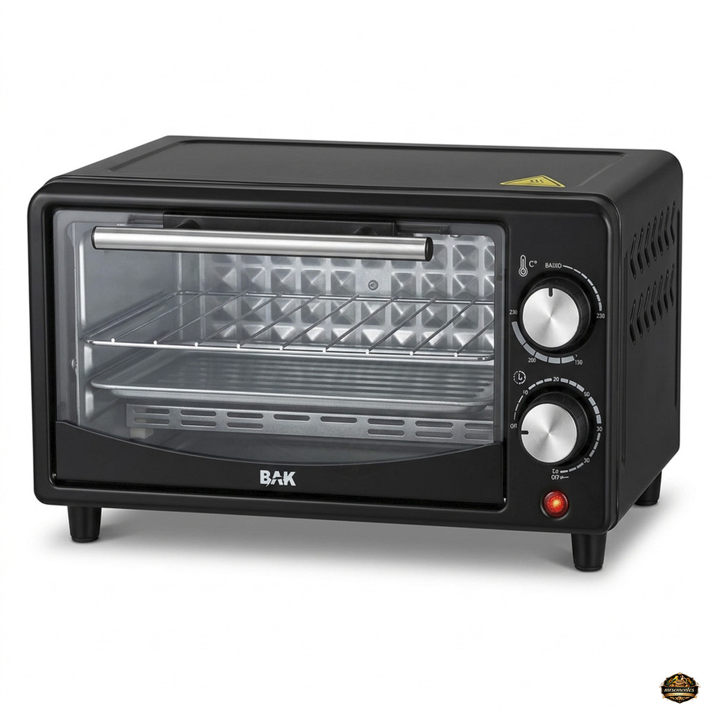 Forno De Bancada Elétrico 9 Litros Compacto Para Apartamento Kitnet Cozinha Pequena Preto Uso