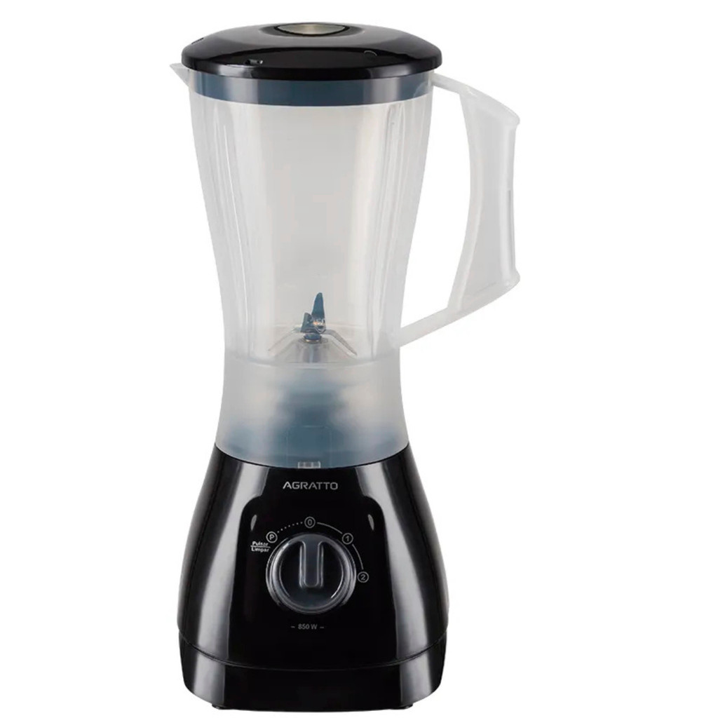 Liquidificador Agratto Forza ALIQ02N-01 1,5L 850W Copo Com Alça 2 Velocidades Pulsar Preto Vitaminas