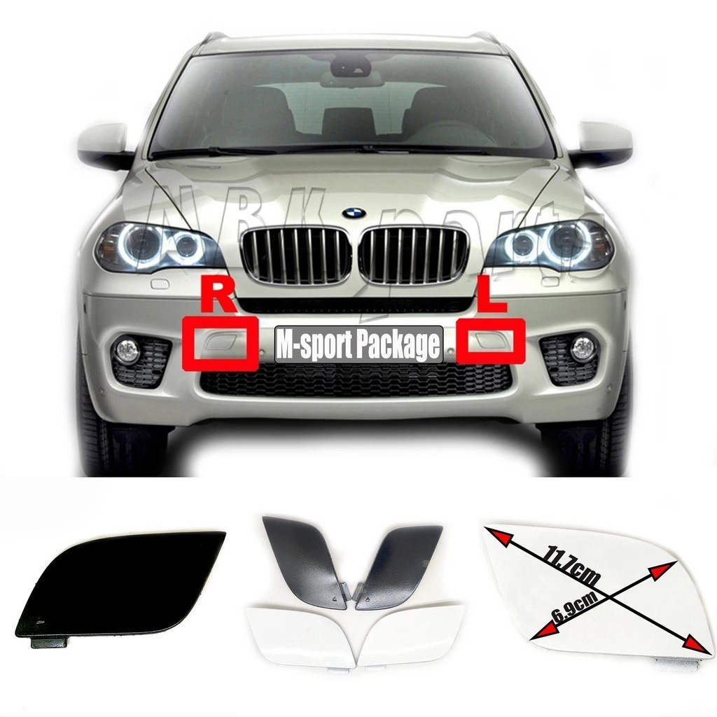 Capa De Reboque Dianteira Adequada Para 10-13 BMW X5 E70 LCI Msport 30dX 35iX 40dX 40iX 50iX M50dX Gancho Olho Boné