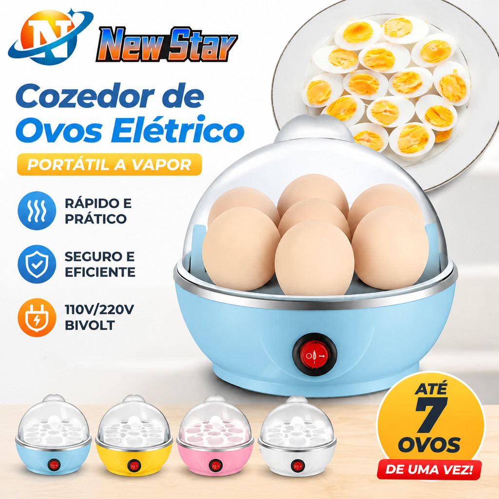 New Star Cozedor de Ovos Elétrico Portátil Cozinha à Vapor 110V Ou 220V Multifuncional Legumes