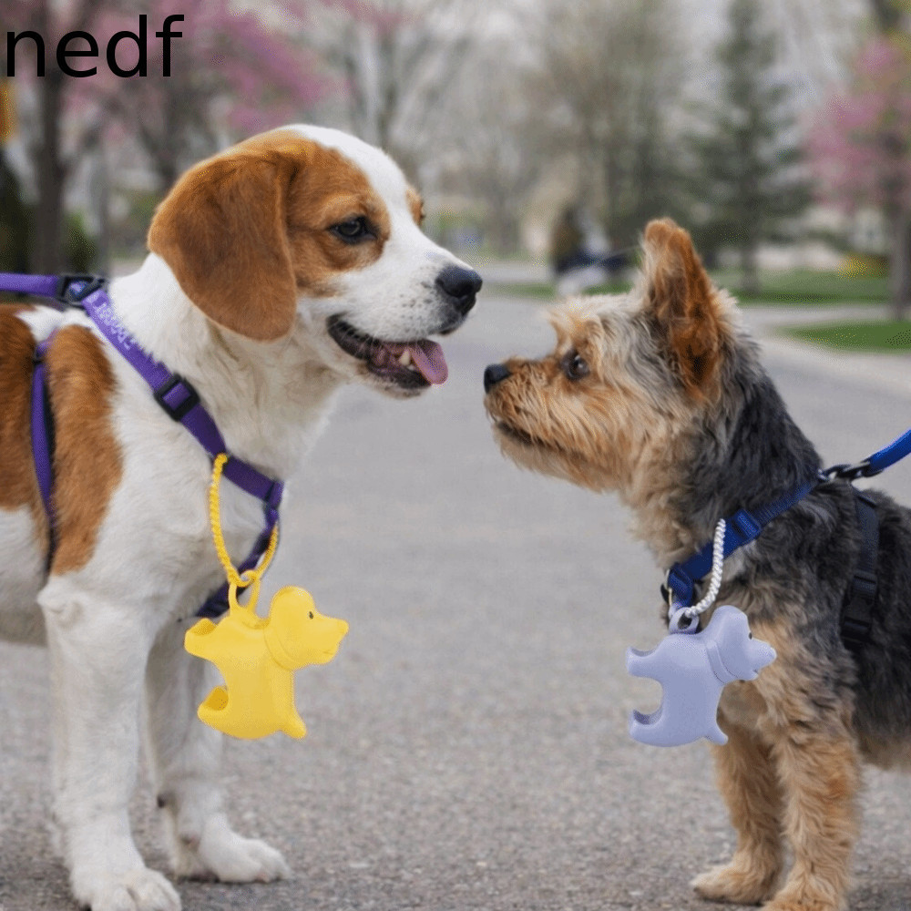 NEDFS Suporte Para Saco De Cocô De Animal De Estimação Em Forma De Cachorro , Dispensador Portátil De Lixo Animais , Mão