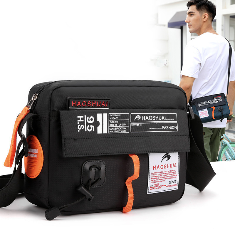 Novo ombro mensageiro saco esportes lazer masculino ao ar livre à prova dwaterproof água náilon Commuter saco na moda sa