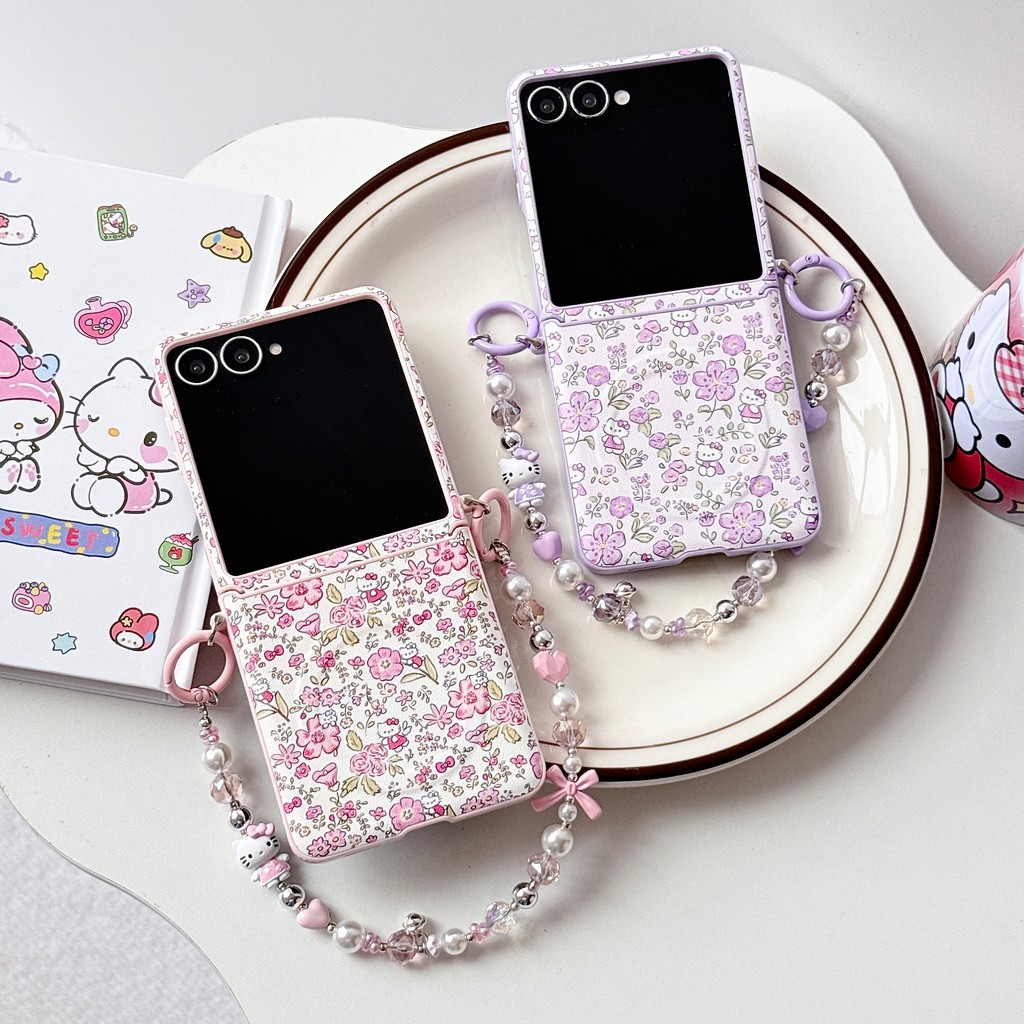 Para Motorola Moto Razr 70 60 50 Magnético HelloKitty Gato Corrente Embalagem Dobrável Flip Protetor Capa Caso