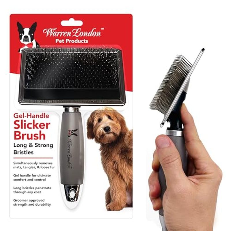 Warren London FurBreeze Pro Max Doodle Brush Para Cães – Escova De Limpeza De 4 " x 3 " Muito Tempo & amp ; Casacos Gros