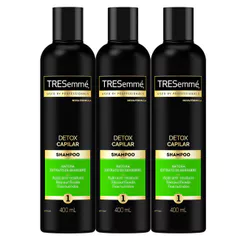 Kit 3 Shampoo TRESemmé Detox Capilar 400ml