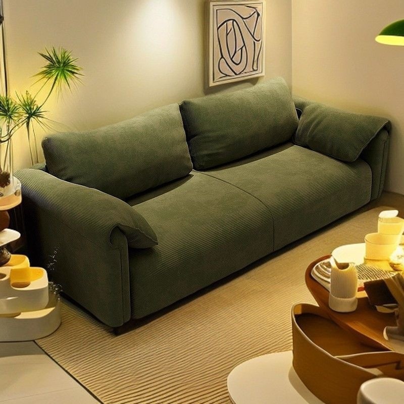 Sofá aluguel sala único duplo Trio tecido sofá fileira reta novo estilo sala de estar pequeno apartamento influenciador 