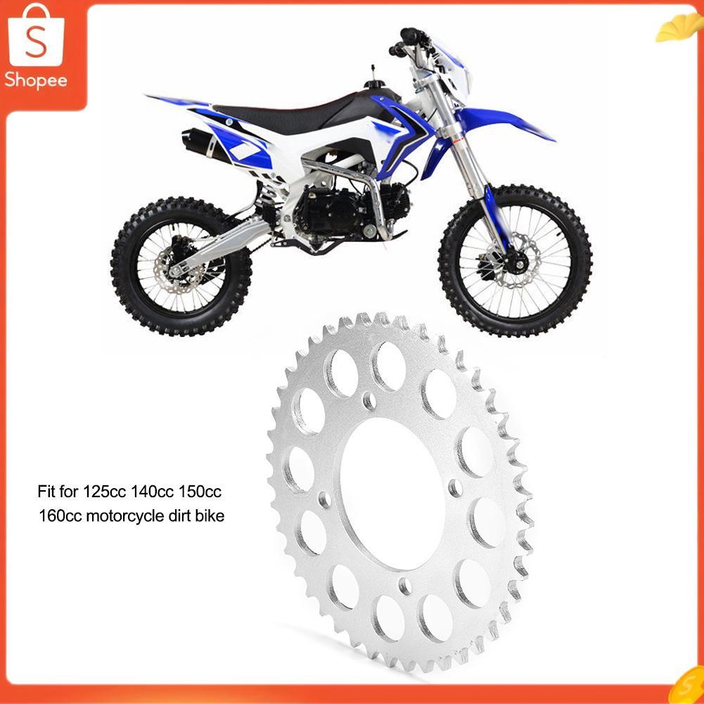 Hap Roda dentada de corrente Hap ATV 420 43 dentes traseiros de metal em prata para motocicletas e bicicletas de 125cc