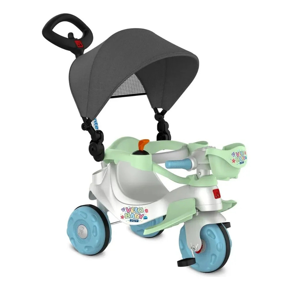 Triciclo Infantil Velobaby Joy Com Capota Passeio Bandeirante