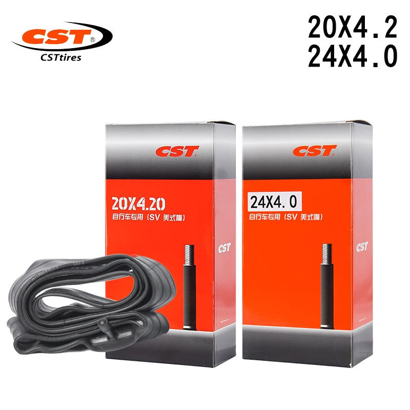 CST Tubo Interno De Bicicleta 20x4.0 24x4.0 26x4.0 De Válvula América Para 20 24 26 Polegadas 4.0 4.2 Pneu Gordo BMX MTB