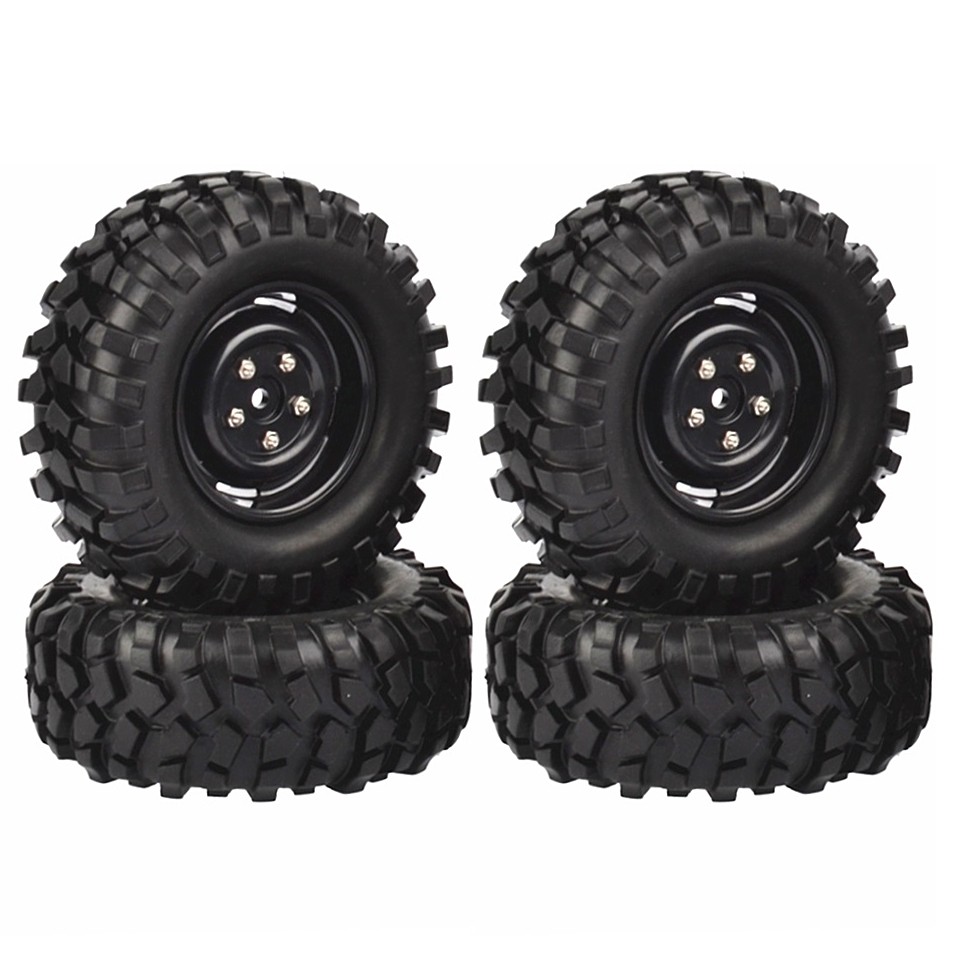 4 Pçs 96mm 1.9 " Aro Da Roda Conjunto De Pneus De Borracha Macia Para 1/10 RC Rastreador Carro Traxxas TRX4 RC4WD D90 Ax