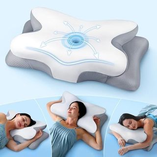 Almofada De Pescoço Cervical Cozyplayer True Cooling Para Alívio Da Dor , Travesseiro De Dormir Lateral Ergonômico Supor