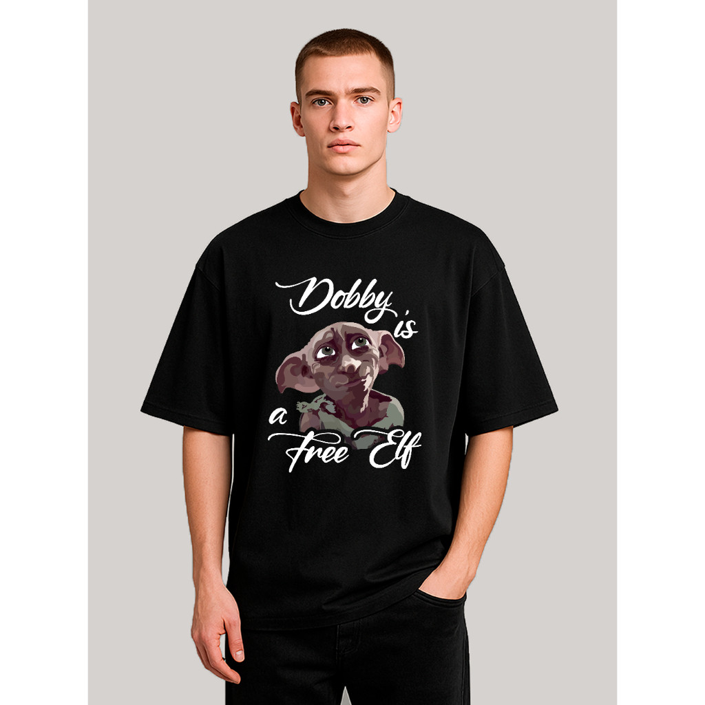 Camiseta Oversized Unissex Harry Potter Estilo Elfo Livre Conforto 100% Algodão