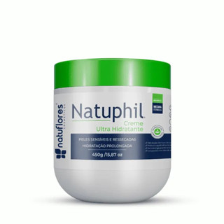 Creme Ultra Hidratante Hipoalergênico Natuphil Vegano sem Parabenos Peles Extra Seca 450g