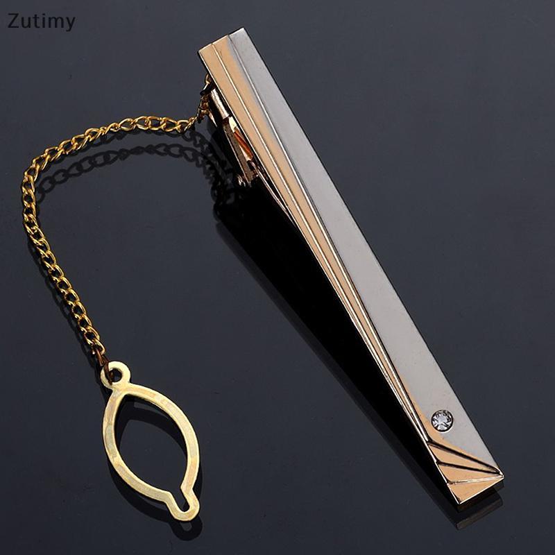 [Zutimy] Masculino Metal Simples Netie Bule Ouro Prata Cor Gravata Barra Fecho Clipe Braçadeira Gravatas Pino Moda Jóias