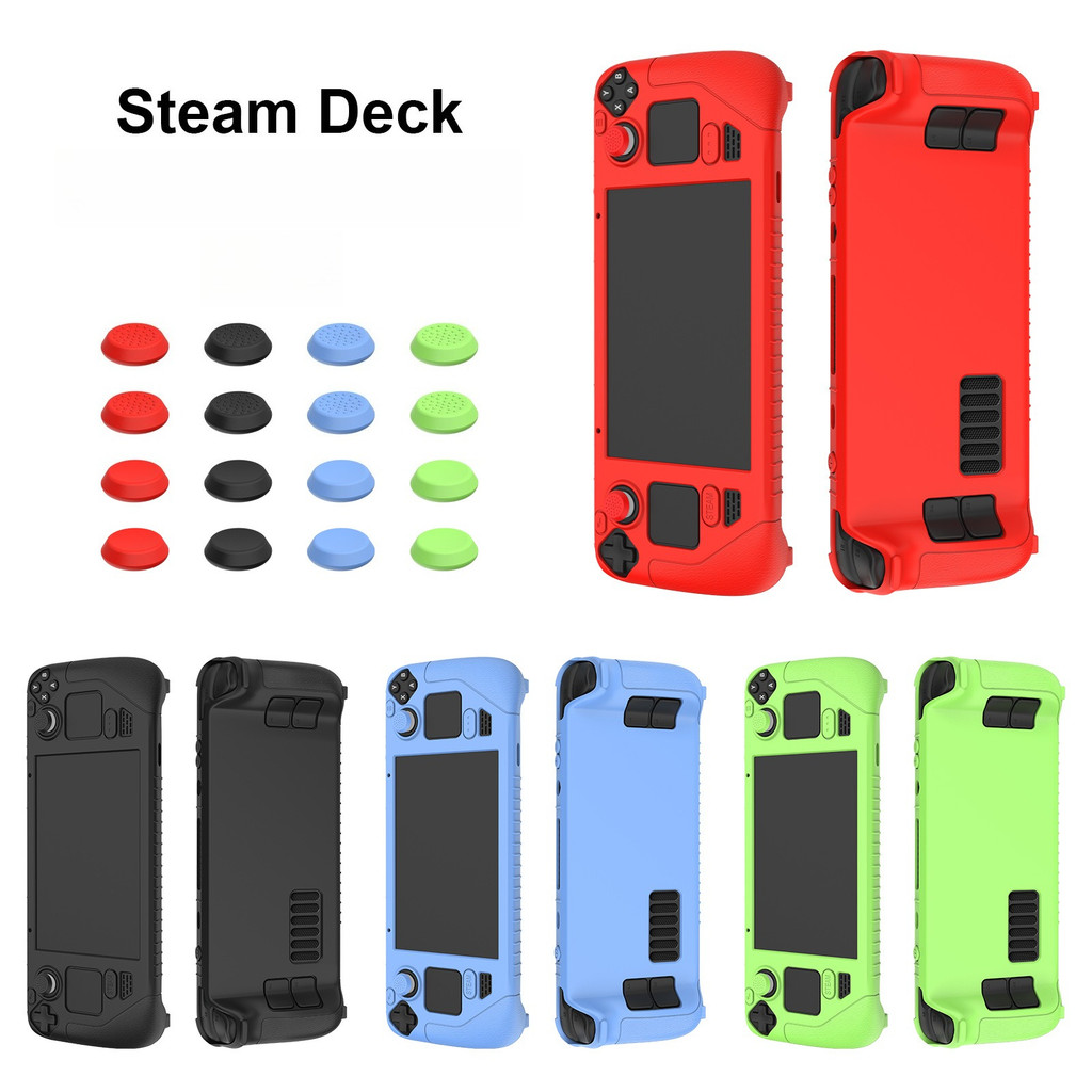 Capa De Silicone Macio De Cor Sólida Para Console De Jogos Steam Deck LCD/OLED Protetora À Prova De Choque