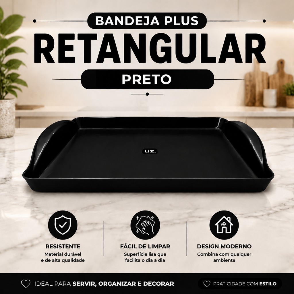 Bandeja Plus Preto Uz