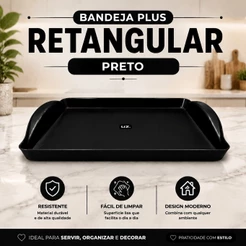 Bandeja Plus Preto Uz