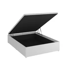 Cama Box Baú Casal Physical Tecido White (138x188x25) - Ortobom